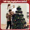99 ft Total 3 Pcs Christmas Pre Lighted Tinsel Garland (Black)